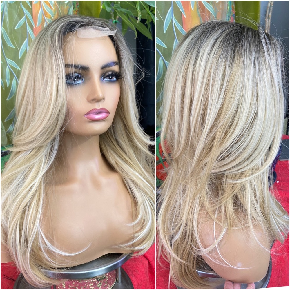 CLEARANCE mixed blonde lace part wig